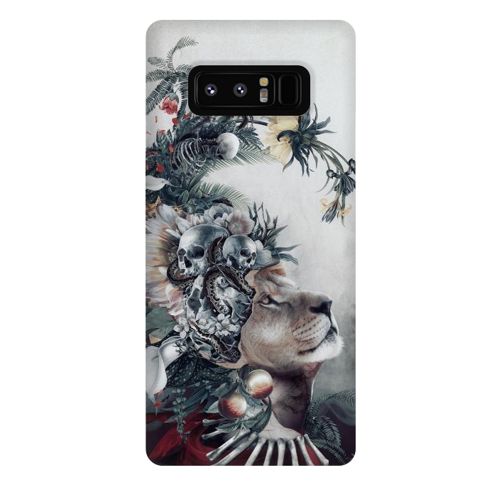 Galaxy Note 8 StrongFit Lion and Skulls by Riza Peker