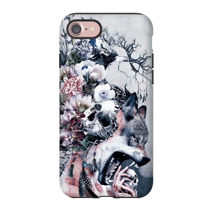 iPhone 7 StrongFit Wolf and Skulls by Riza Peker