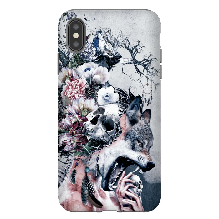 iPhone Xs Max StrongFit Wolf and Skulls by Riza Peker