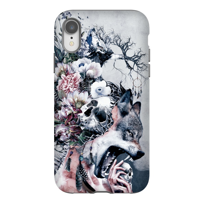 iPhone Xr StrongFit Wolf and Skulls by Riza Peker
