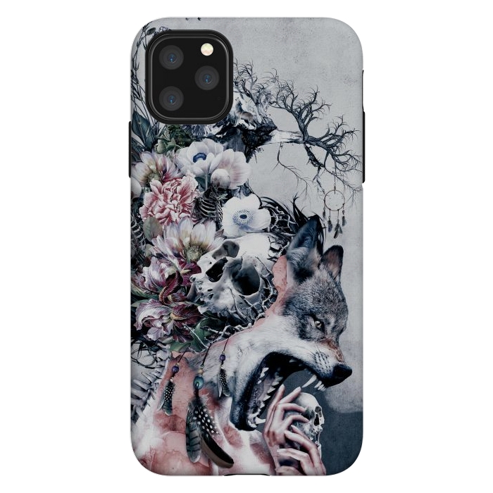 iPhone 11 Pro Max StrongFit Wolf and Skulls by Riza Peker