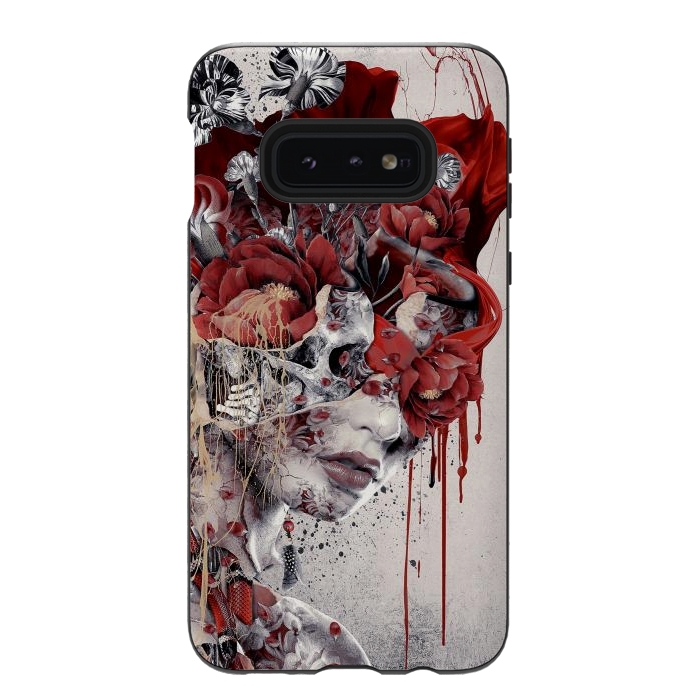 Galaxy S10e StrongFit Queen of Skulls by Riza Peker