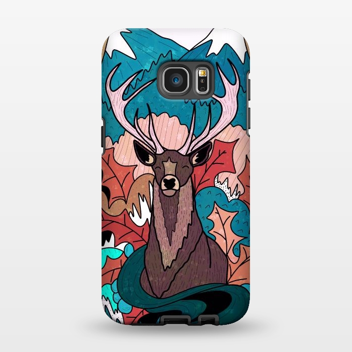 Galaxy S7 EDGE StrongFit Winter deer forest by Steve Wade (Swade)