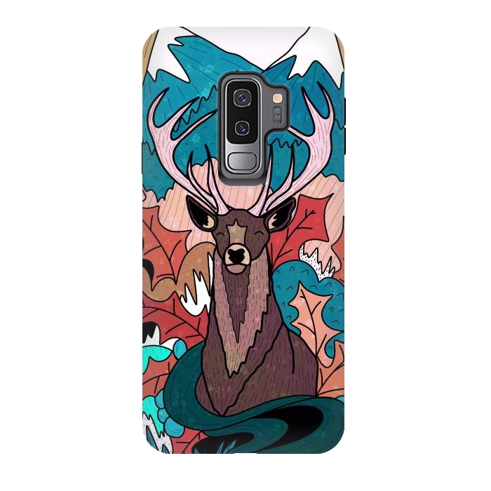 Galaxy S9 plus StrongFit Winter deer forest by Steve Wade (Swade)