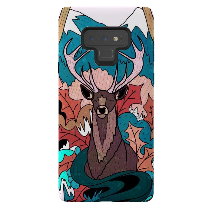 Galaxy Note 9 StrongFit Winter deer forest by Steve Wade (Swade)