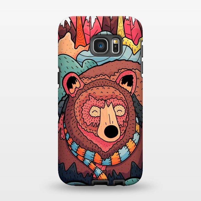 Galaxy S7 EDGE StrongFit Winter bear forest by Steve Wade (Swade)