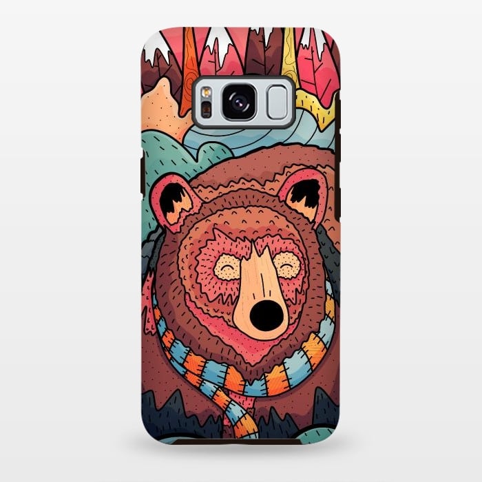 Galaxy S8 plus StrongFit Winter bear forest by Steve Wade (Swade)