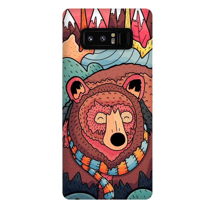 Galaxy Note 8 StrongFit Winter bear forest by Steve Wade (Swade)