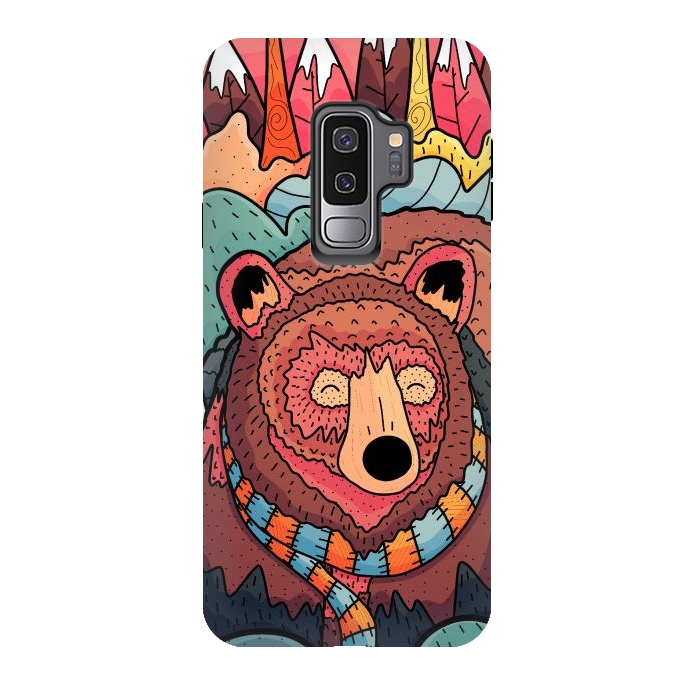 Galaxy S9 plus StrongFit Winter bear forest by Steve Wade (Swade)