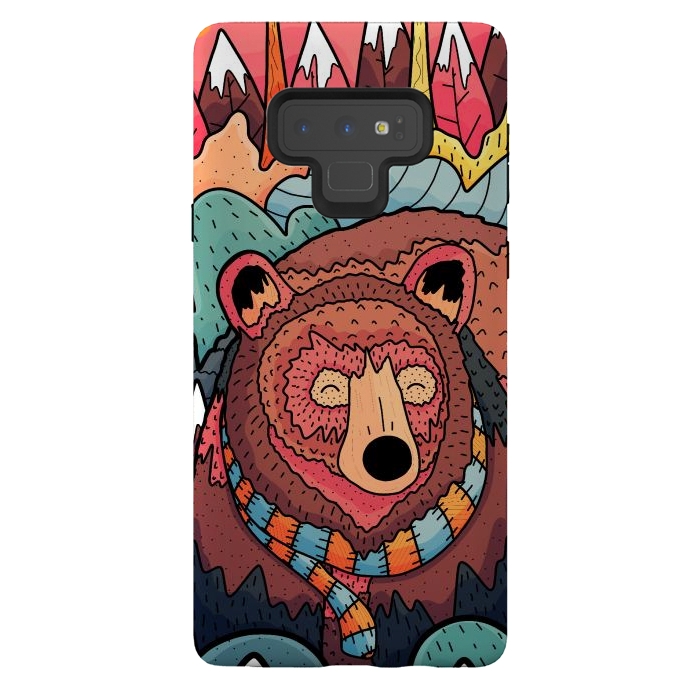 Galaxy Note 9 StrongFit Winter bear forest by Steve Wade (Swade)