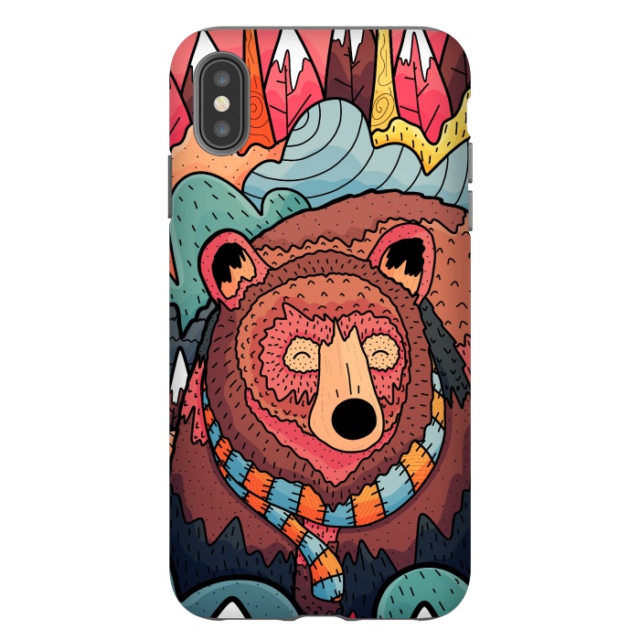 iPhone Xs Max StrongFit Winter bear forest by Steve Wade (Swade)