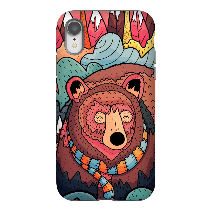 iPhone Xr StrongFit Winter bear forest by Steve Wade (Swade)