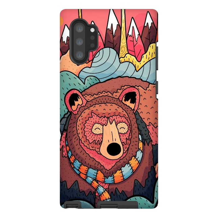 Galaxy Note 10 plus StrongFit Winter bear forest by Steve Wade (Swade)