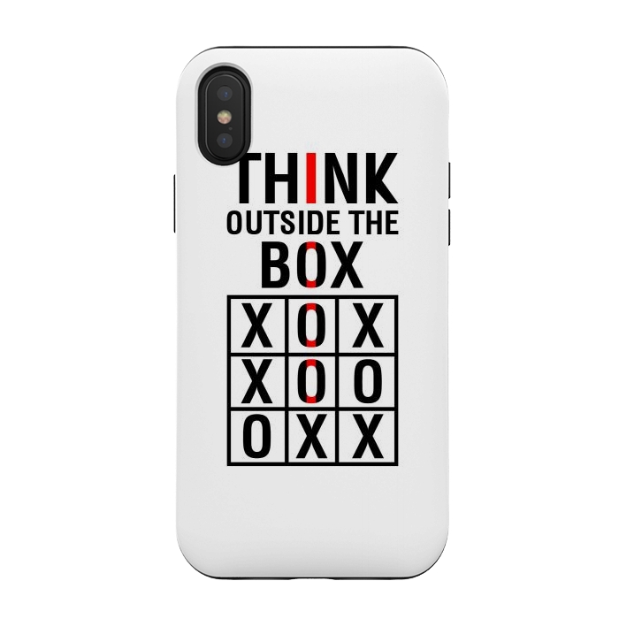 iPhone Xs / X StrongFit Think Outside The Box by TMSarts