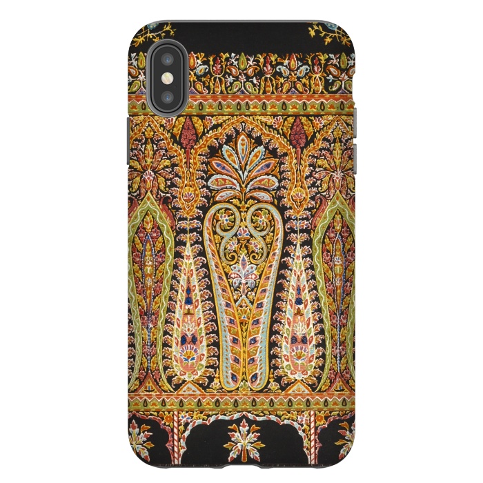 iPhone Xs Max StrongFit Black Scarf Print by Zala Farah