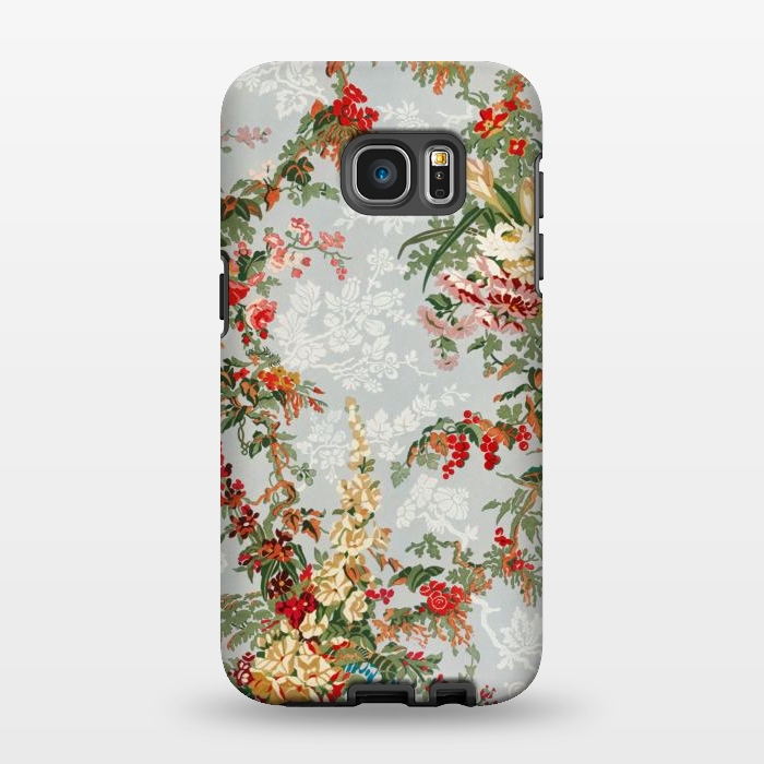Galaxy S7 EDGE StrongFit Industrial Floral Print by Zala Farah