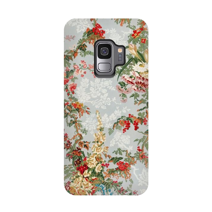 Galaxy S9 StrongFit Industrial Floral Print by Zala Farah