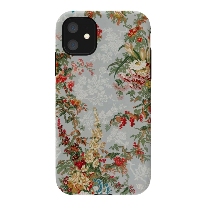 iPhone 11 StrongFit Industrial Floral Print by Zala Farah