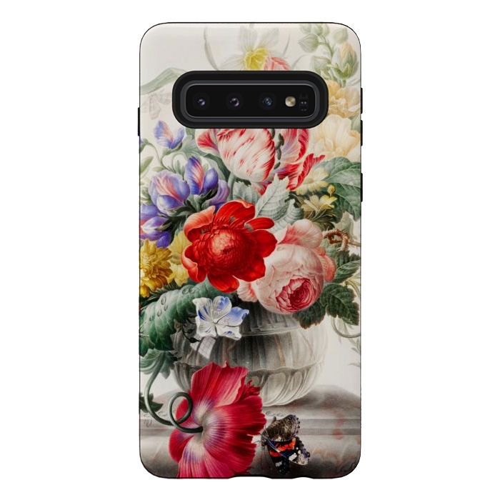 Galaxy S10 StrongFit Flowers in Vase by Zala Farah