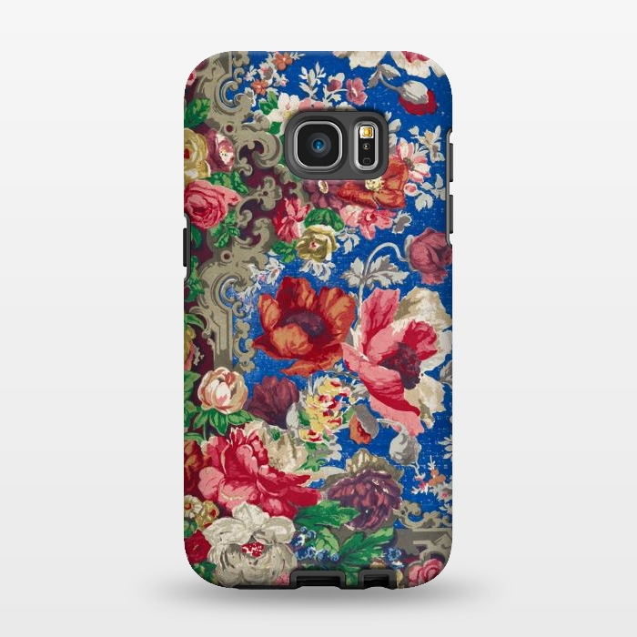 Galaxy S7 EDGE StrongFit Blue Carpet Print by Zala Farah