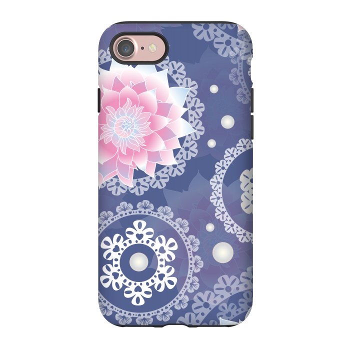 iPhone 7 StrongFit lotus floral pattern by MALLIKA