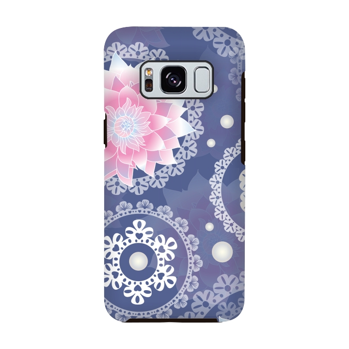 Galaxy S8 StrongFit lotus floral pattern by MALLIKA