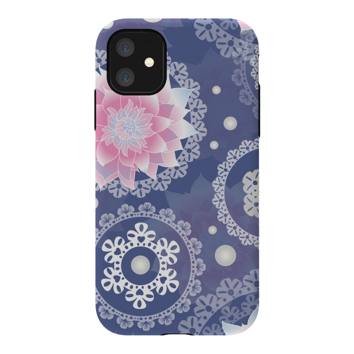 iPhone 11 StrongFit lotus floral pattern by MALLIKA