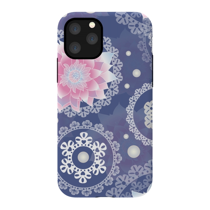 iPhone 11 Pro StrongFit lotus floral pattern by MALLIKA