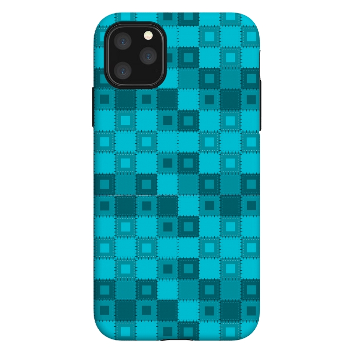 iPhone 11 Pro Max StrongFit blue patchwork by MALLIKA