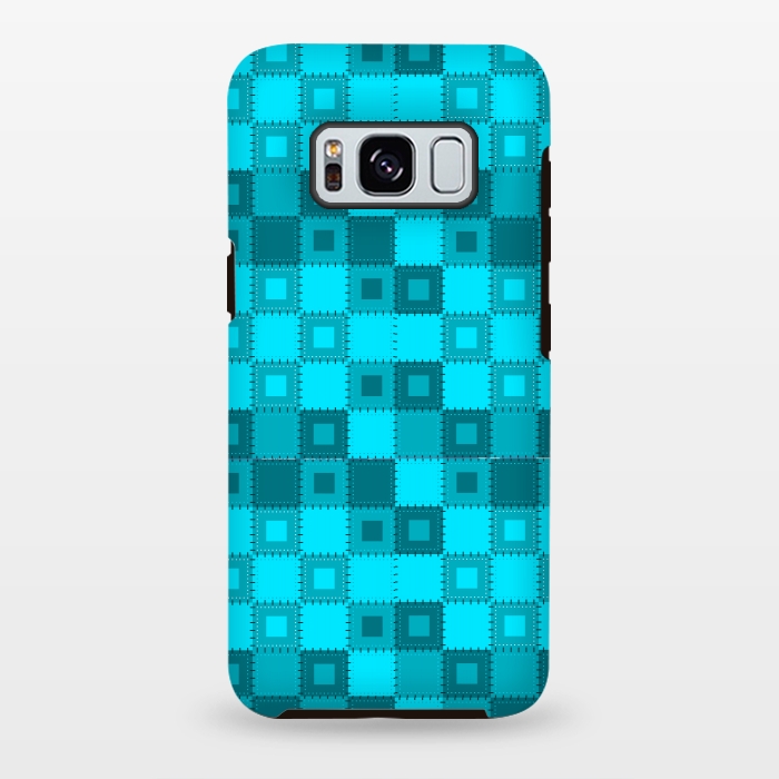 Galaxy S8 plus StrongFit blue patchwork by MALLIKA