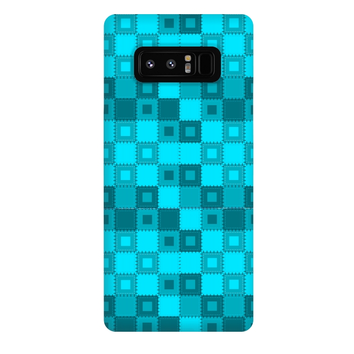 Galaxy Note 8 StrongFit blue patchwork by MALLIKA