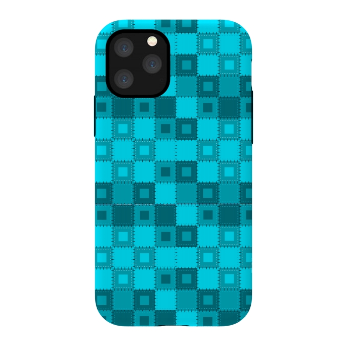 iPhone 11 Pro StrongFit blue patchwork by MALLIKA