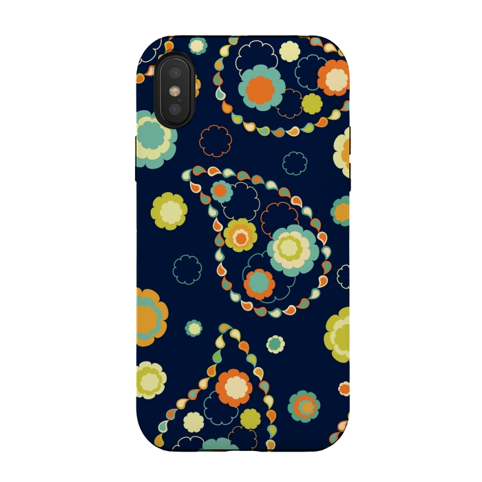 iPhone Xs / X StrongFit ethnic floral print  4 by MALLIKA