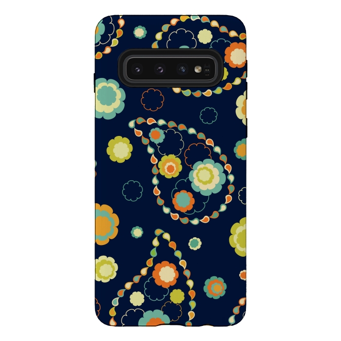 Galaxy S10 StrongFit ethnic floral print  4 by MALLIKA