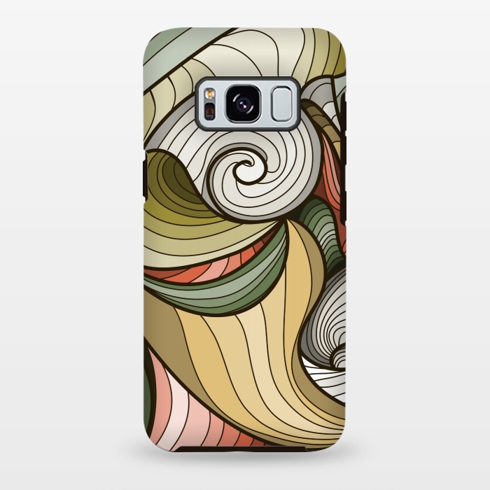 Galaxy S8 plus StrongFit green swirl pattern by MALLIKA