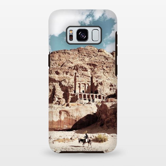 Galaxy S8 plus StrongFit Petra temple Jordan sandstone landscape by Oana 