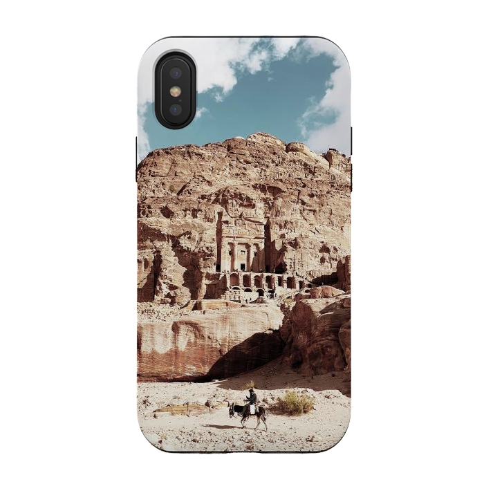 iPhone Xs / X StrongFit Petra temple Jordan sandstone landscape by Oana 