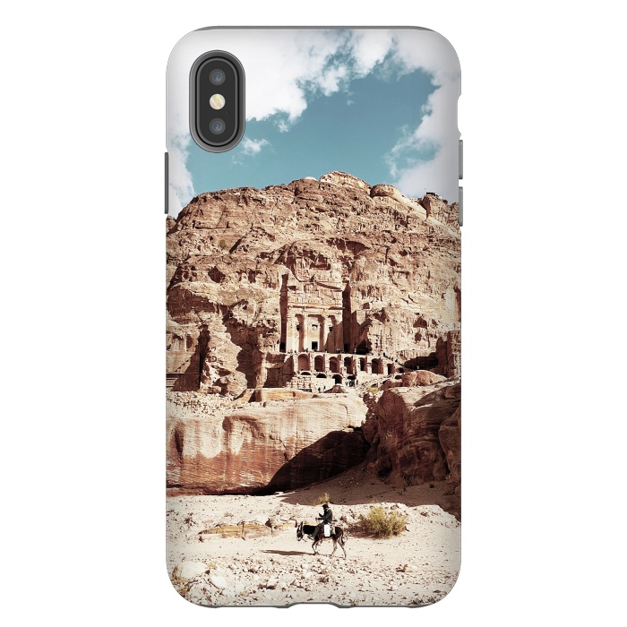 iPhone Xs Max StrongFit Petra temple Jordan sandstone landscape by Oana 