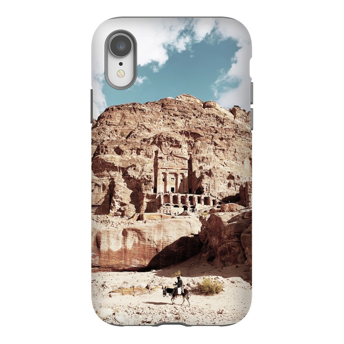 iPhone Xr StrongFit Petra temple Jordan sandstone landscape by Oana 