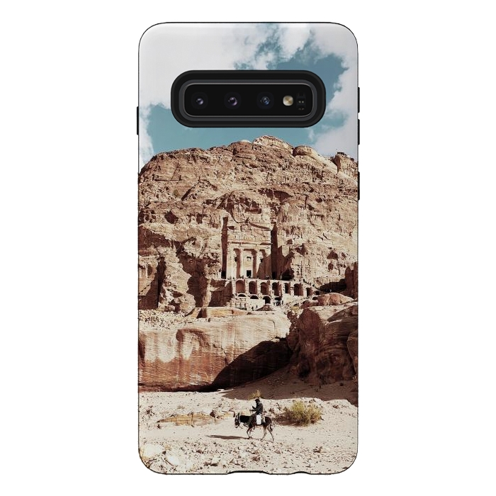 Galaxy S10 StrongFit Petra temple Jordan sandstone landscape by Oana 