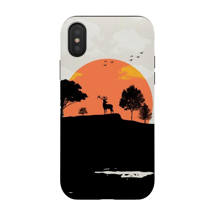 iPhone Xs / X StrongFit Deer in the Forest by Creativeaxle