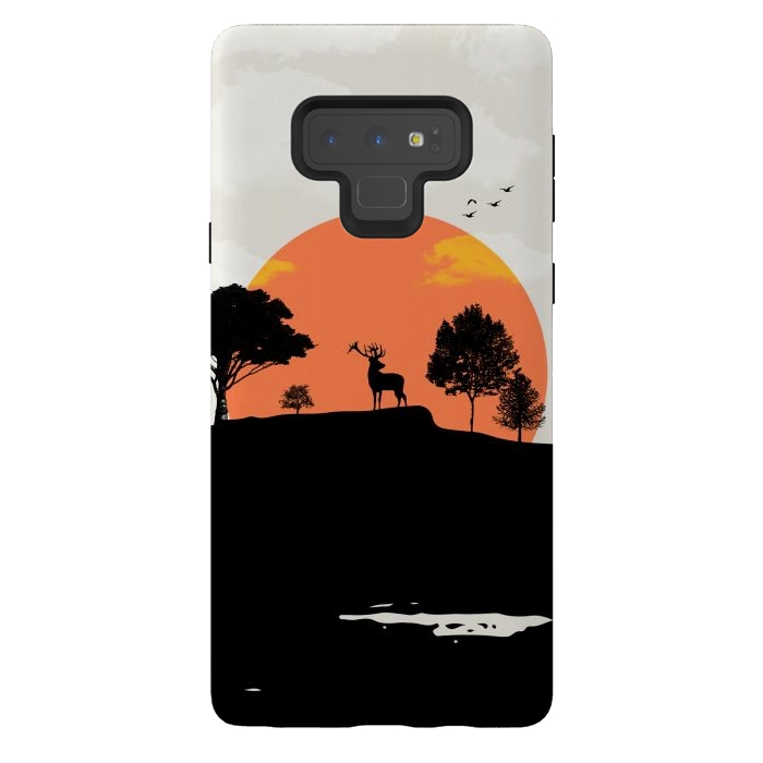 Galaxy Note 9 StrongFit Deer in the Forest by Creativeaxle