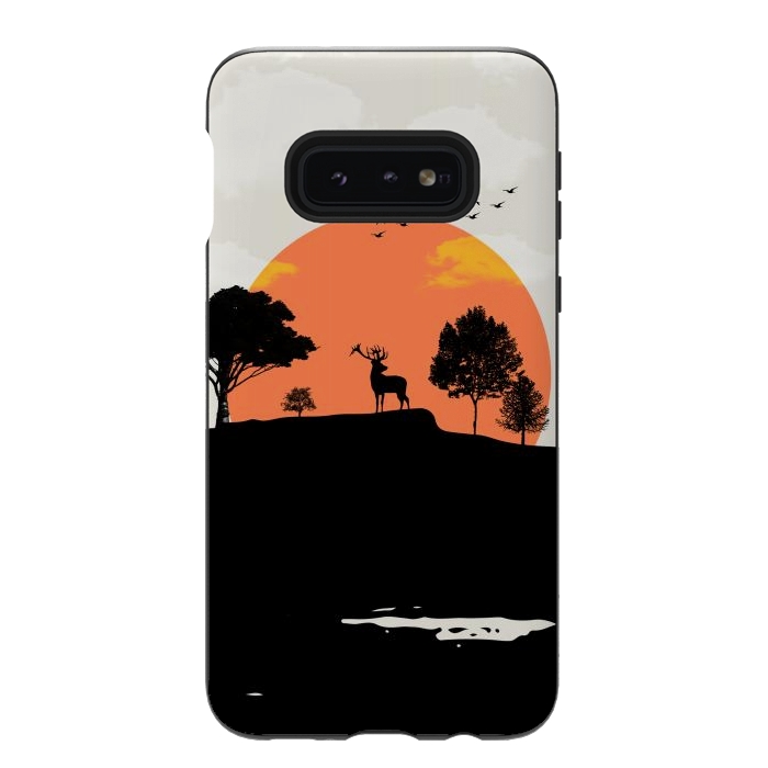 Galaxy S10e StrongFit Deer in the Forest by Creativeaxle