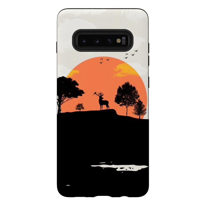 Galaxy S10 plus StrongFit Deer in the Forest by Creativeaxle