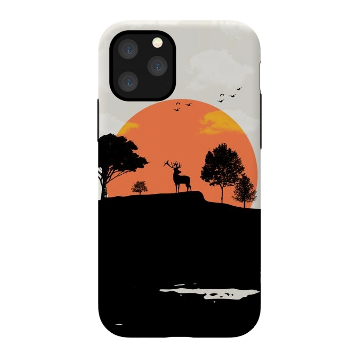 iPhone 11 Pro StrongFit Deer in the Forest by Creativeaxle