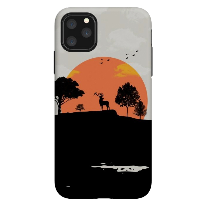 iPhone 11 Pro Max StrongFit Deer in the Forest by Creativeaxle