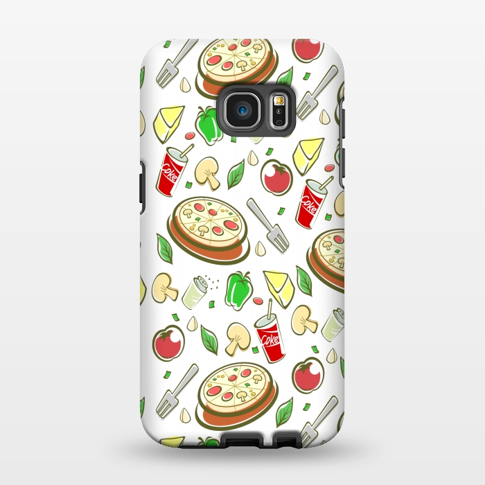 Galaxy S7 EDGE StrongFit pizza is love 3  by MALLIKA