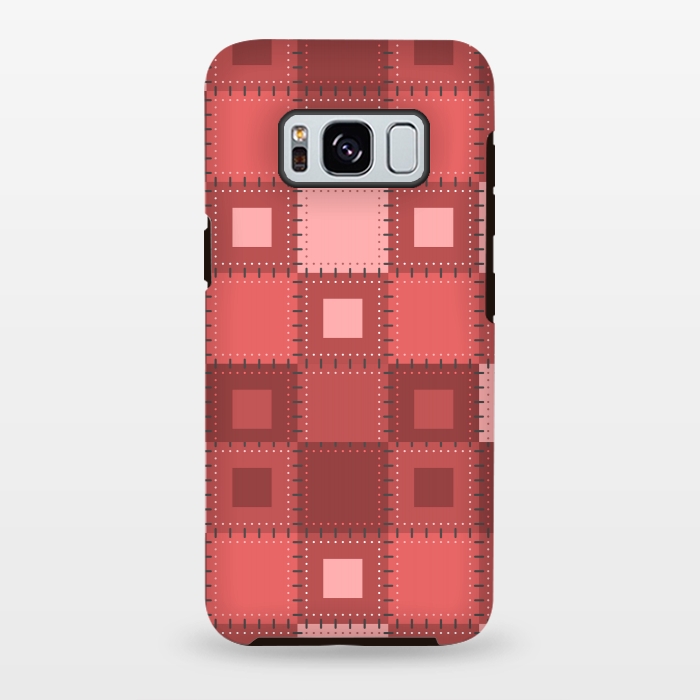 Galaxy S8 plus StrongFit RED WHITE PATCHWORK by MALLIKA