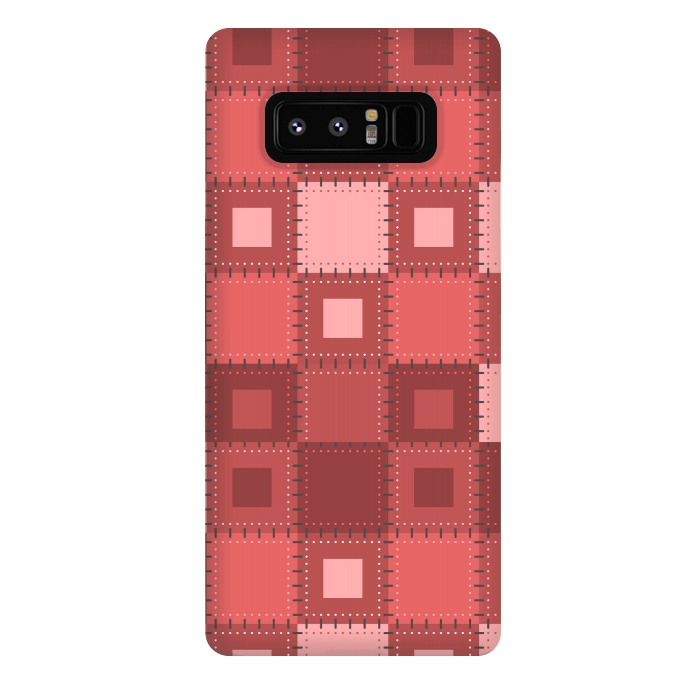 Galaxy Note 8 StrongFit RED WHITE PATCHWORK by MALLIKA