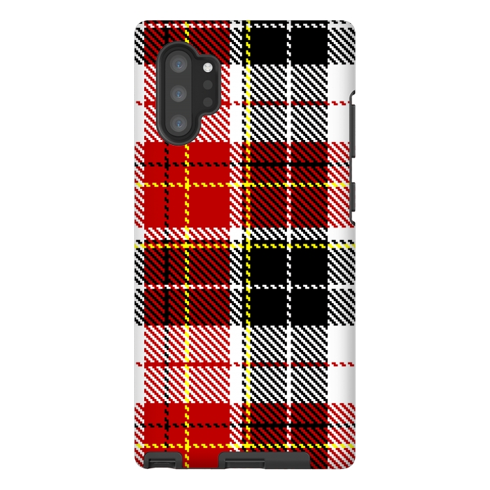 Galaxy Note 10 plus StrongFit RED AND  BLACK CHECKS by MALLIKA